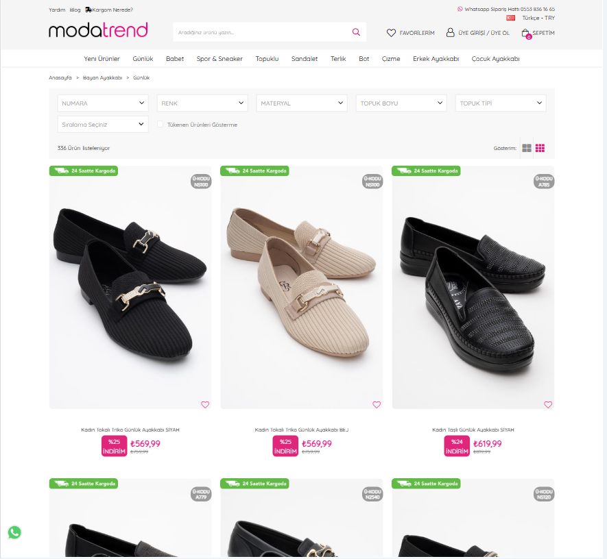 ModaTrend E-Ticaret Sitesi