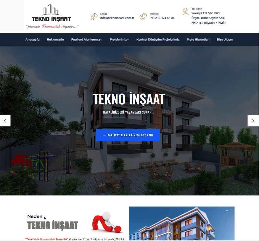 TeknoYapı Kurumsal Site